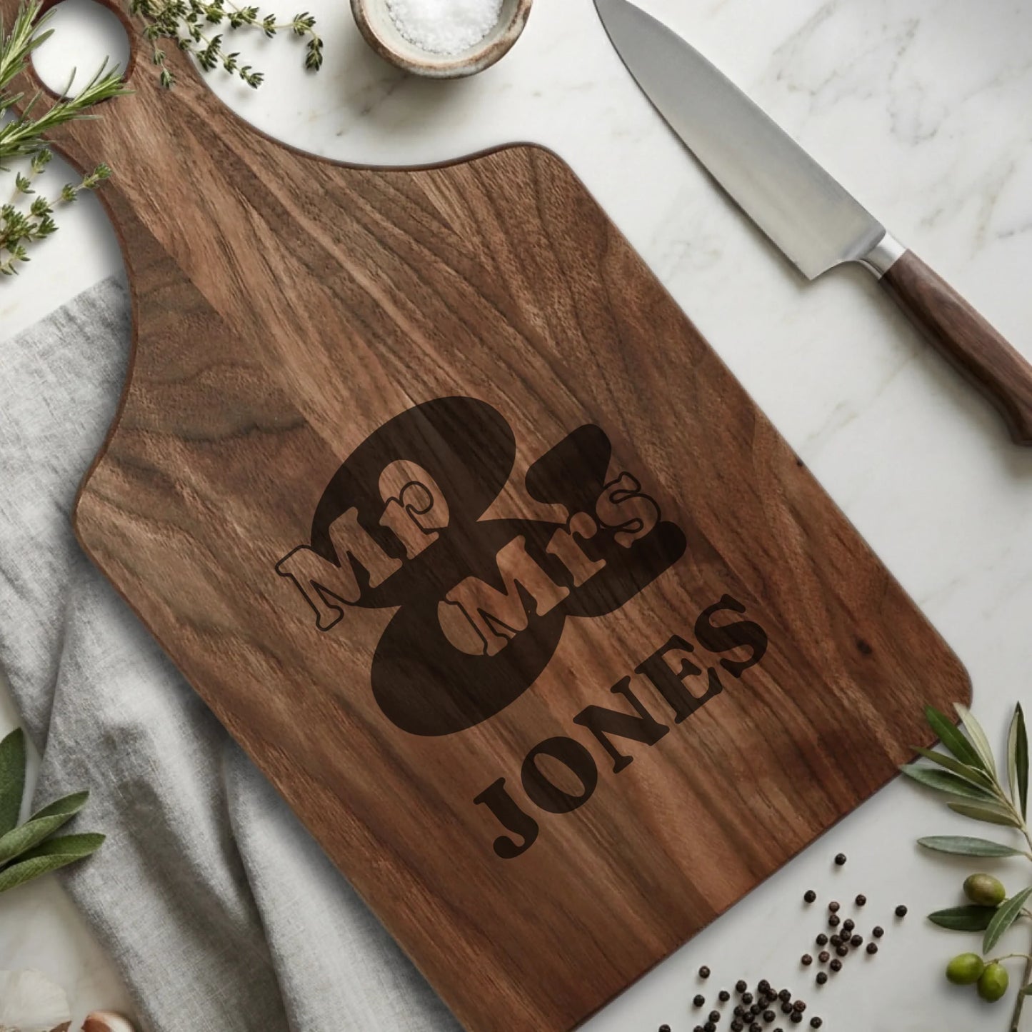 Paddle Cutting Board Walnut for TIB