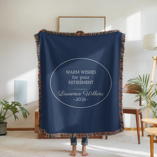 Woven Blanket Woman Holding for use as mockup within TeeinBlue-Background