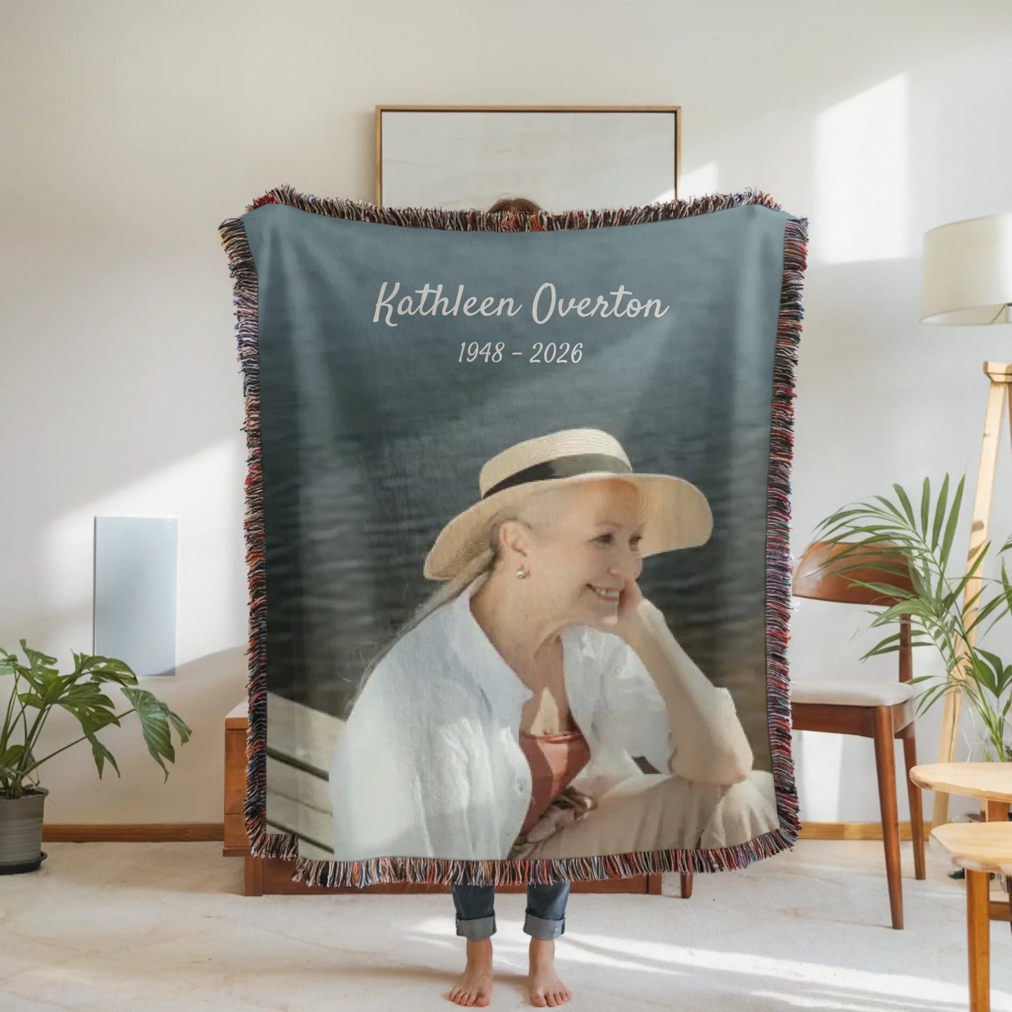 Personalized Memorial Photo Blanket – Custom Remembrance Blanket with Picture, Sympathy Gift to Honor a Loved One