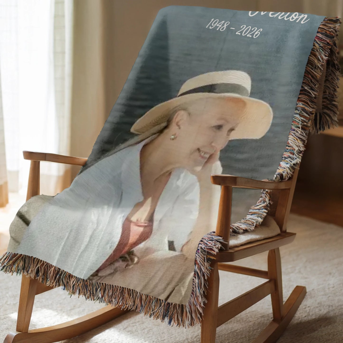 Personalized Memorial Photo Blanket – Custom Remembrance Blanket with Picture, Sympathy Gift to Honor a Loved One