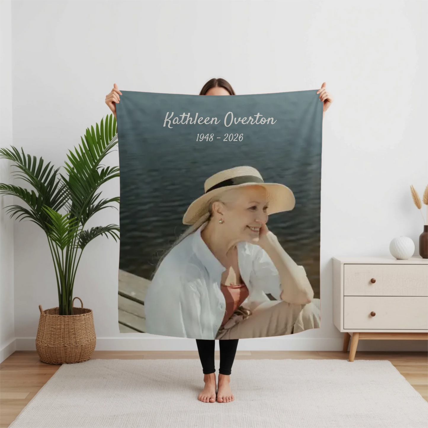 Personalized Memorial Photo Blanket – Custom Remembrance Blanket with Picture, Sympathy Gift to Honor a Loved One