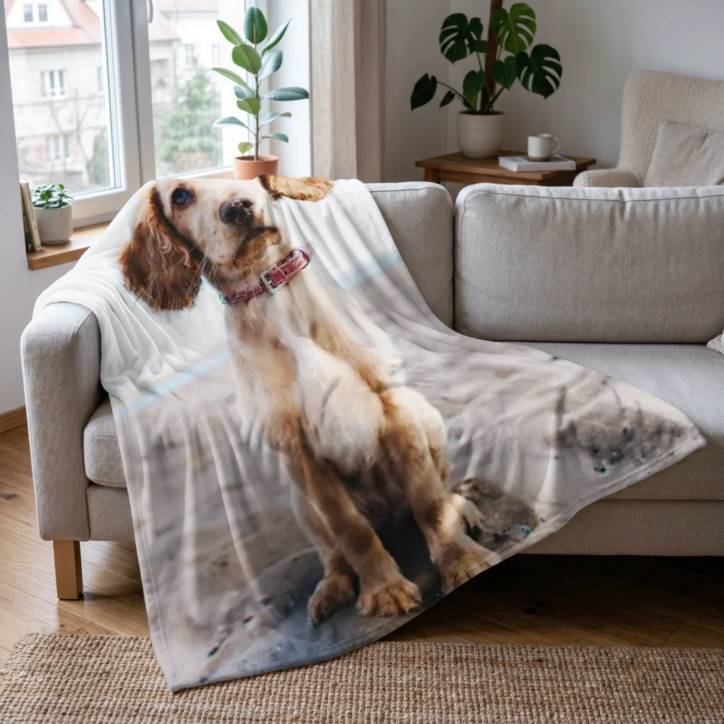 Personalized Pet Memorial Photo Blanket – Custom Dog or Cat Remembrance Blanket, Pet Loss Sympathy Gift with Picture