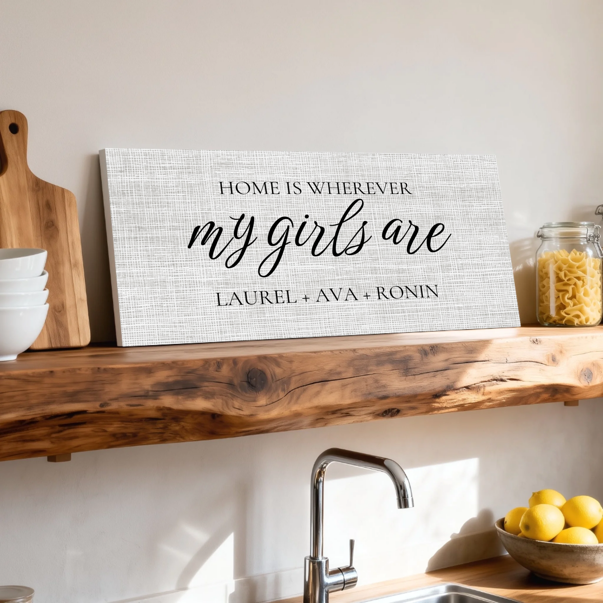Shelf over kitchen sink unframed wide format 2.1