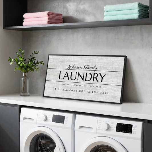 Laundry Black Framed Wide Format 2.1