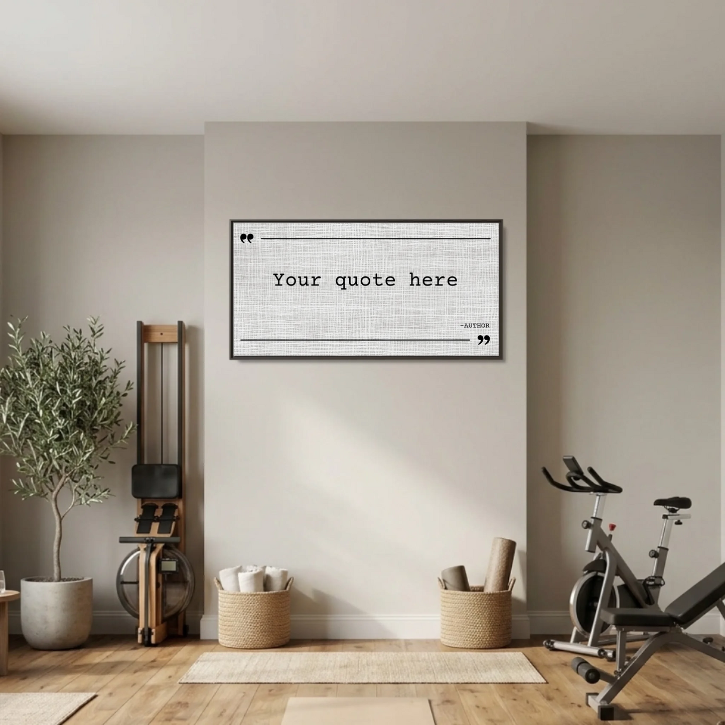 Gym Espresso Framed Wide Format 2.1 Canvas Mockup