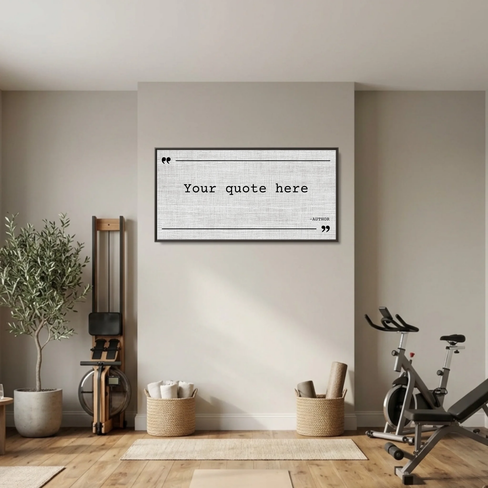 Gym Espresso Framed Wide Format 2.1 Canvas Mockup