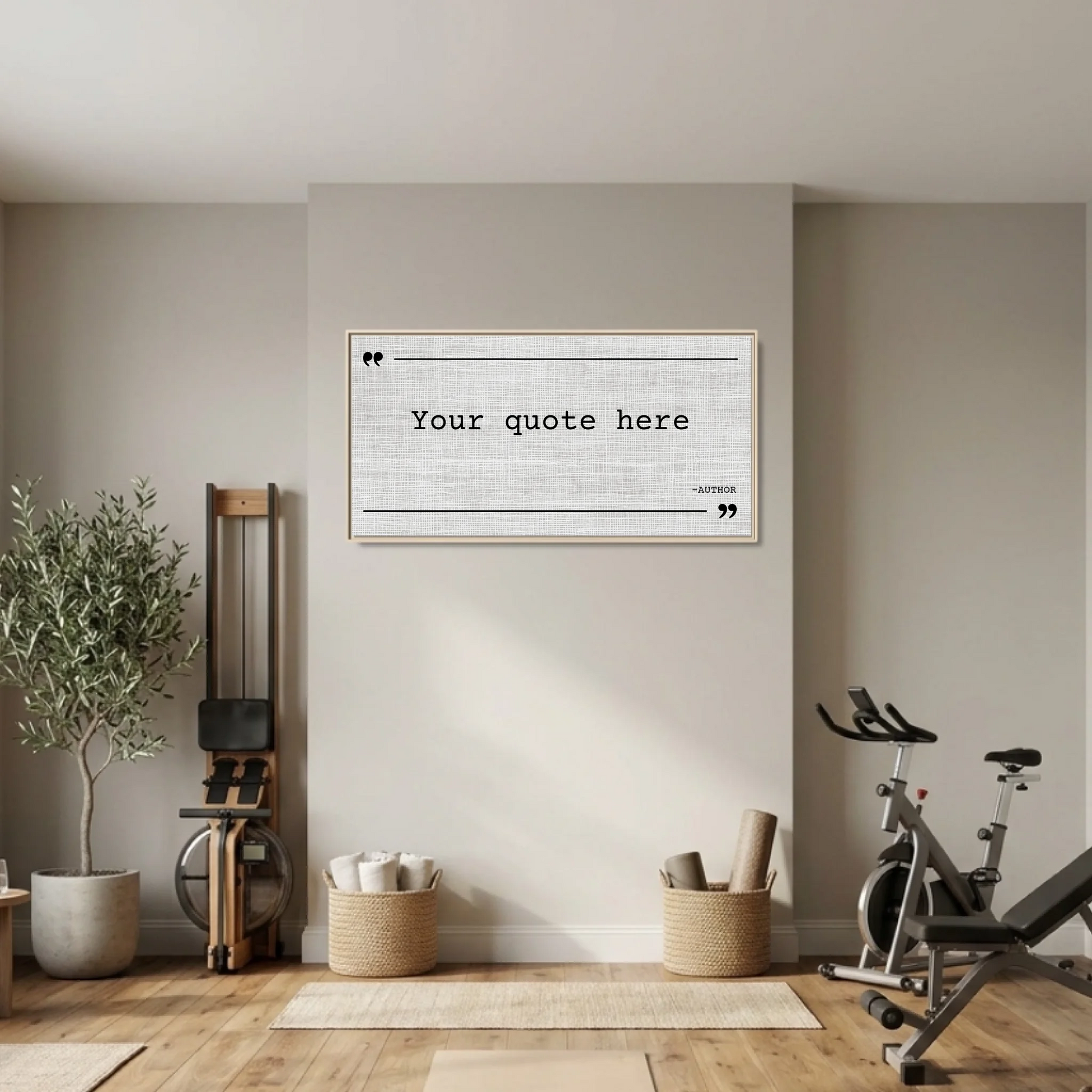 Gym Natural Framed Wide Format 2.1 Canvas Mockup