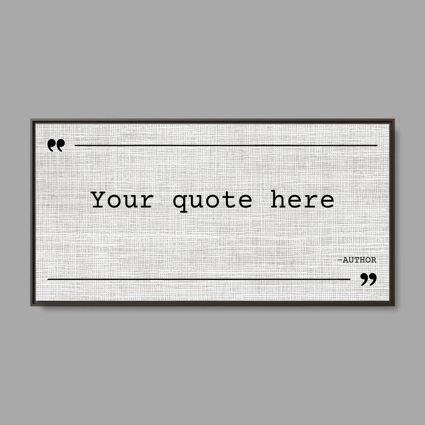 Espresso Frame Wide Format 2.1 Canvas for TIB