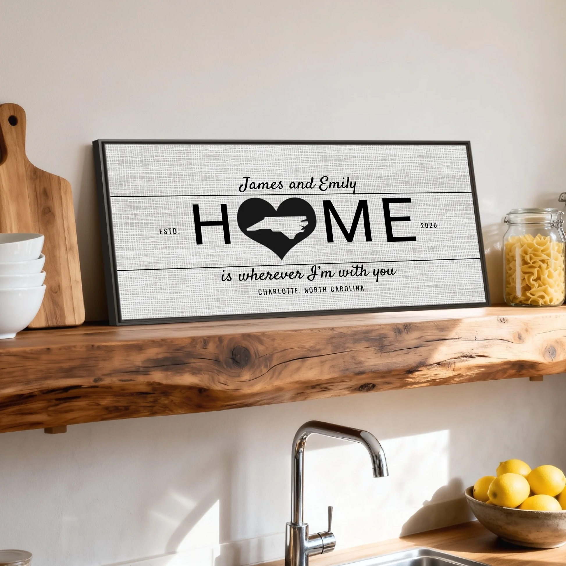 Shelf over kitchen sink espresso framed wide format 2.1