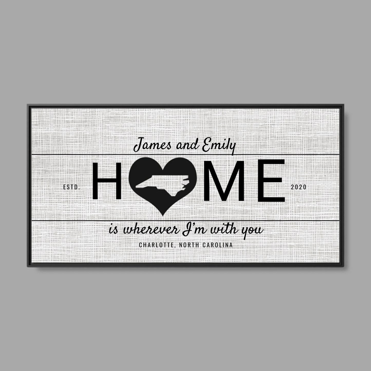 Black Frame Wide Format 2.1 Canvas for TIB