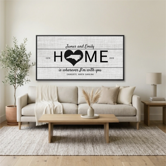 Living Room Black Framed Wide Format 2.1 Mockup