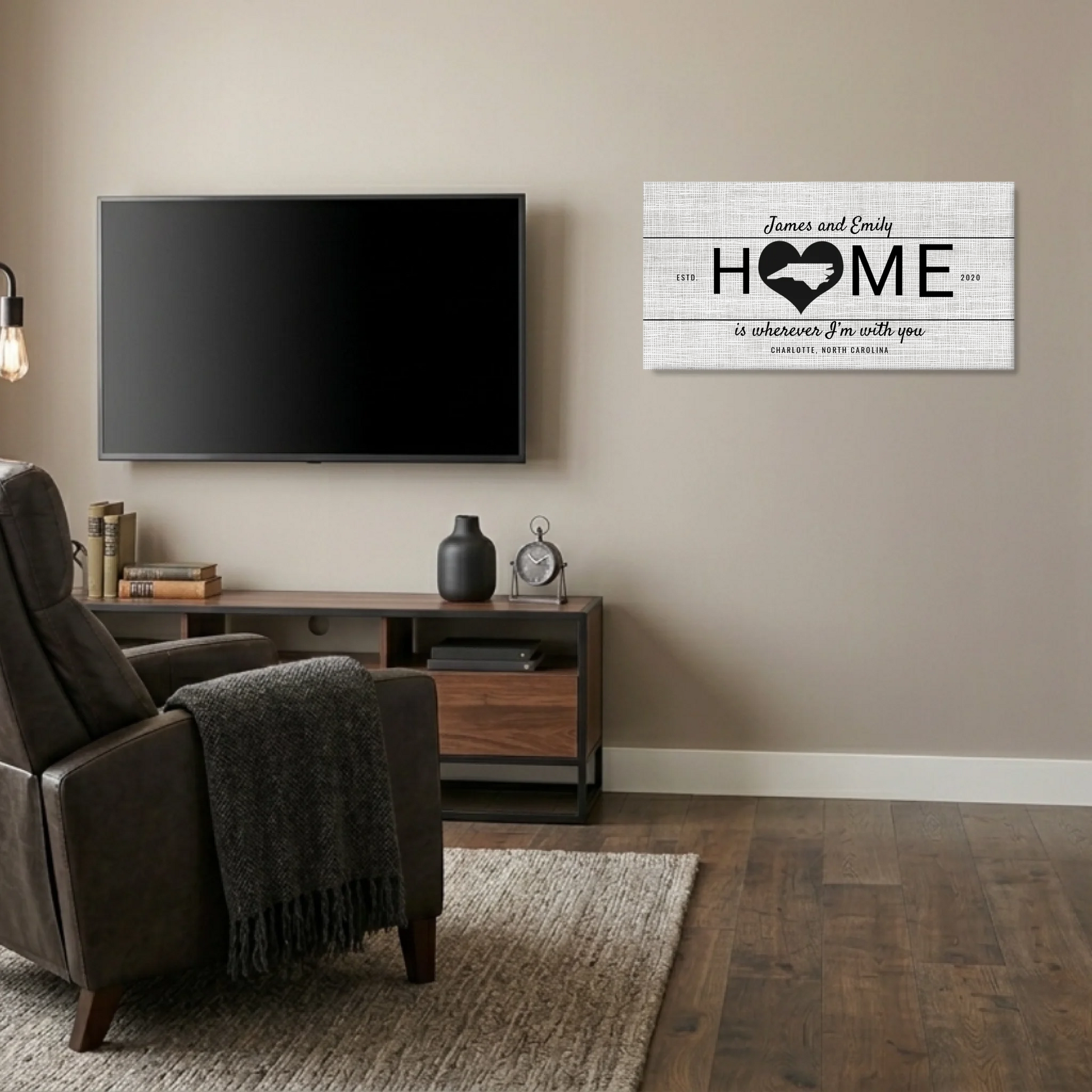 Man Cave Unframed Wide Format 2.1 Canvas Mockup