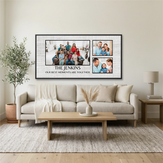 Living Room Black Framed Wide Format 2.1 Mockup