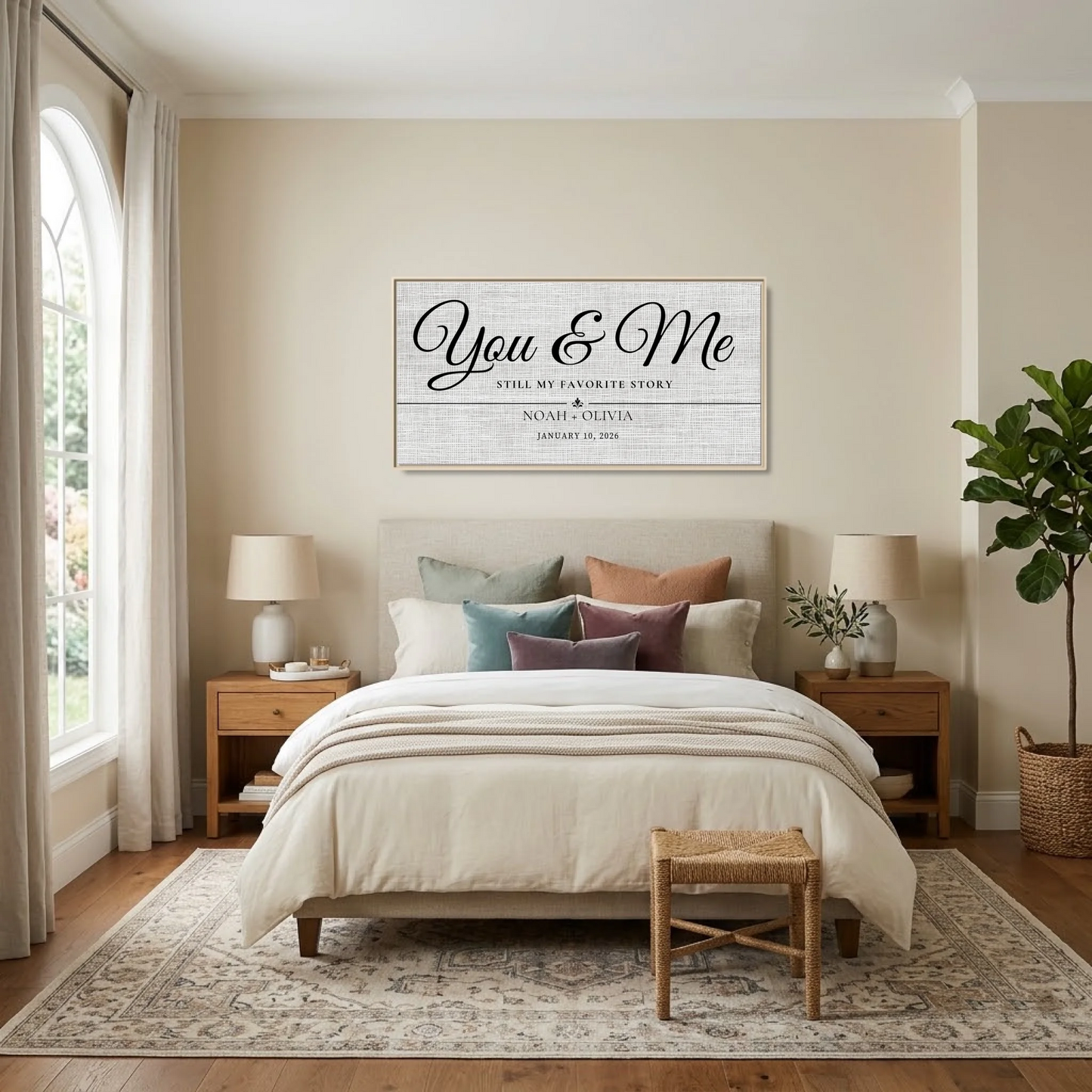 Bedroom - Nice Colors Natural Framed Wide Format 2.1 Mockup