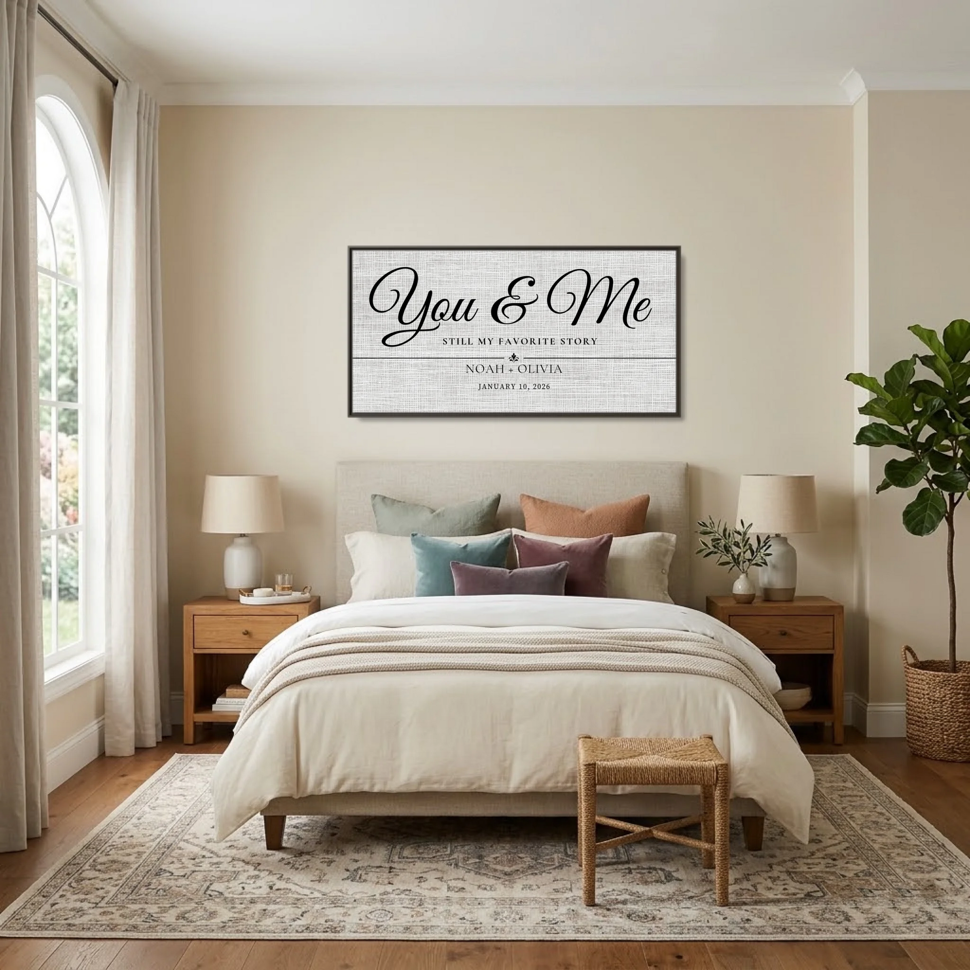 Bedroom - Nice Colors Espresso Framed Wide Format 2.1 Mockup