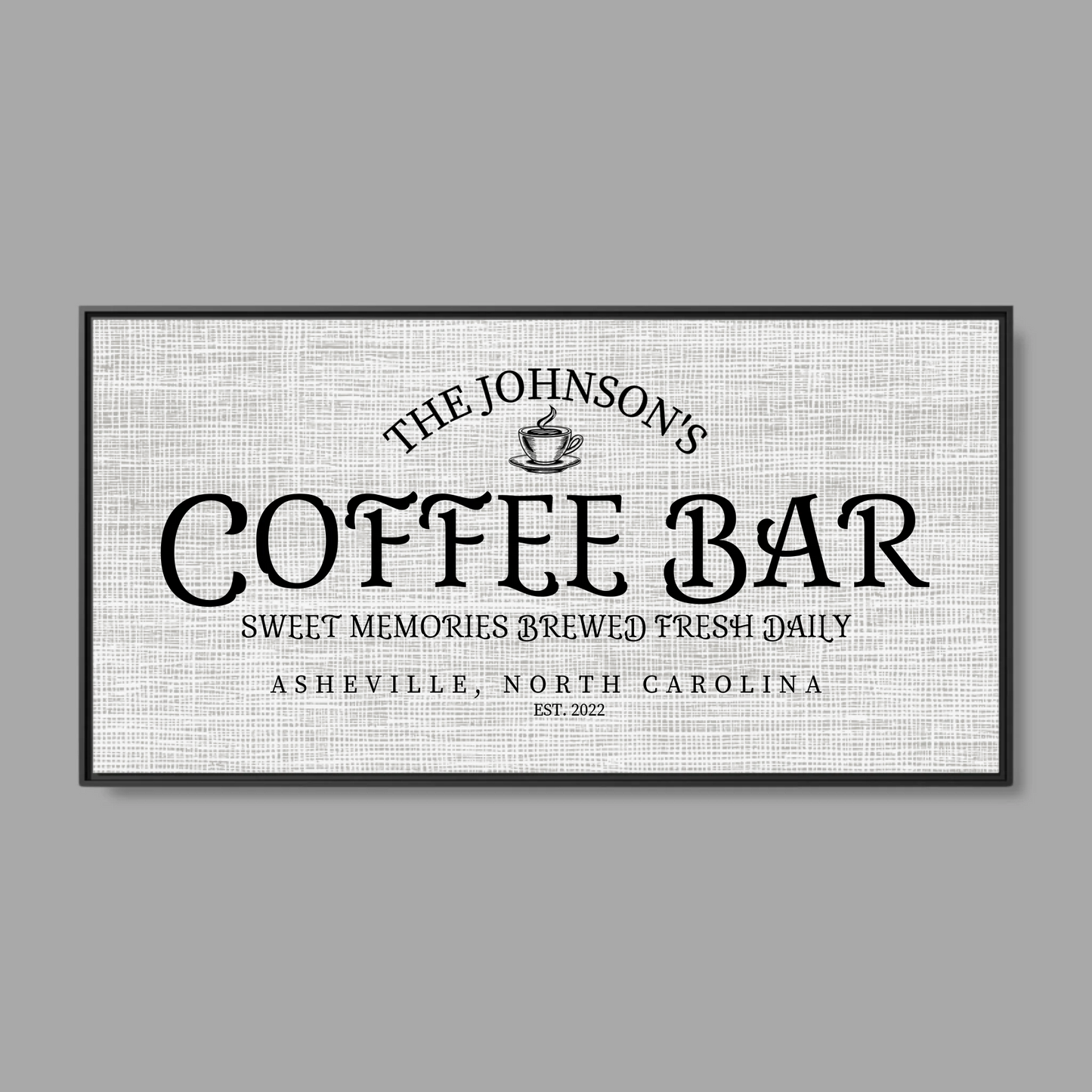 Black Frame Wide Format 2.1 Canvas for TIB