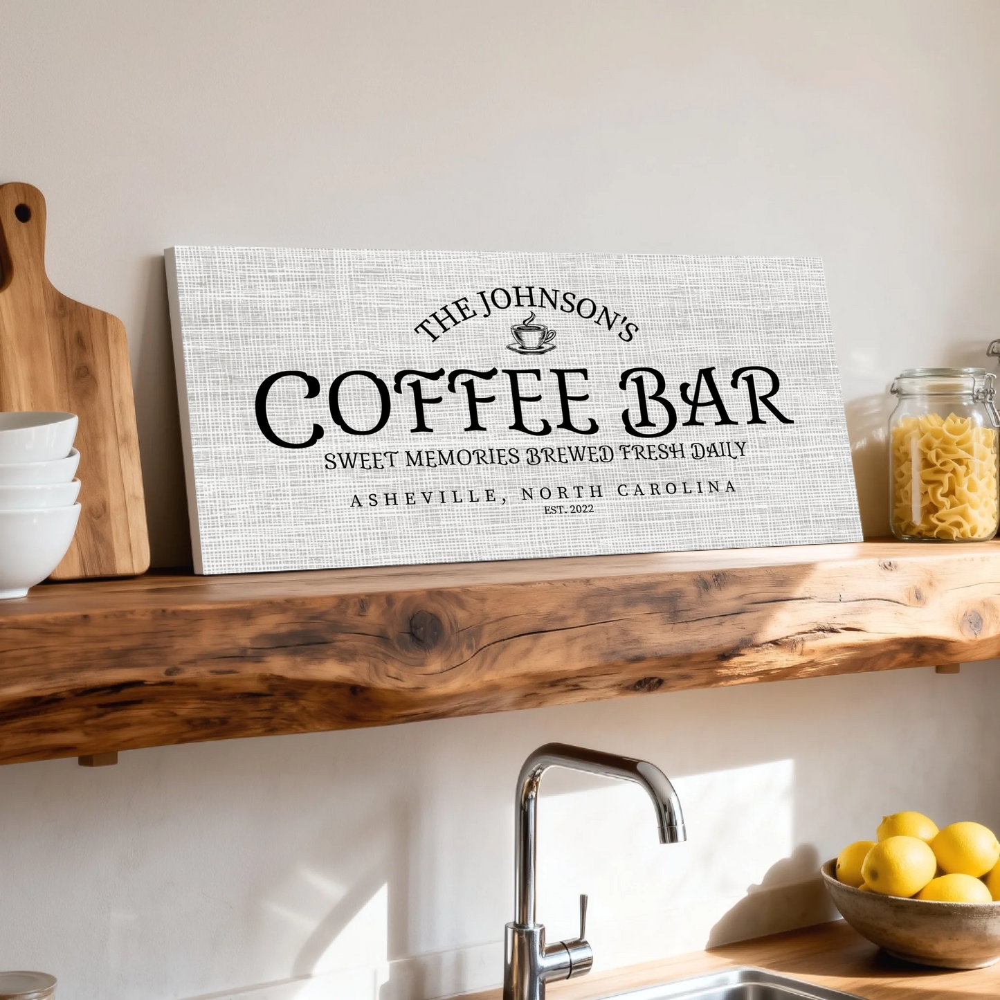 Shelf over kitchen sink unframed wide format 2.1