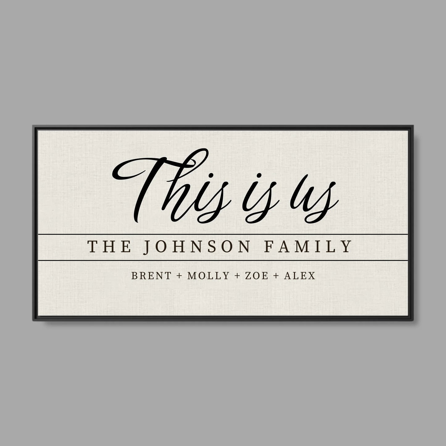 Black Frame Wide Format 2.1 Canvas for TIB