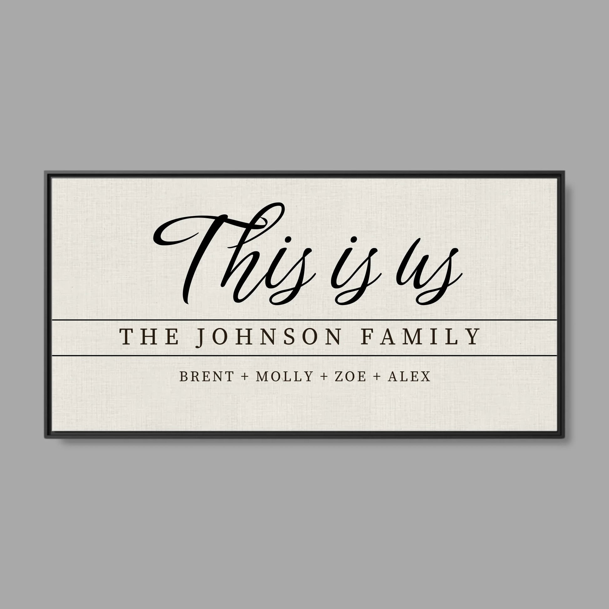 Black Frame Wide Format 2.1 Canvas for TIB