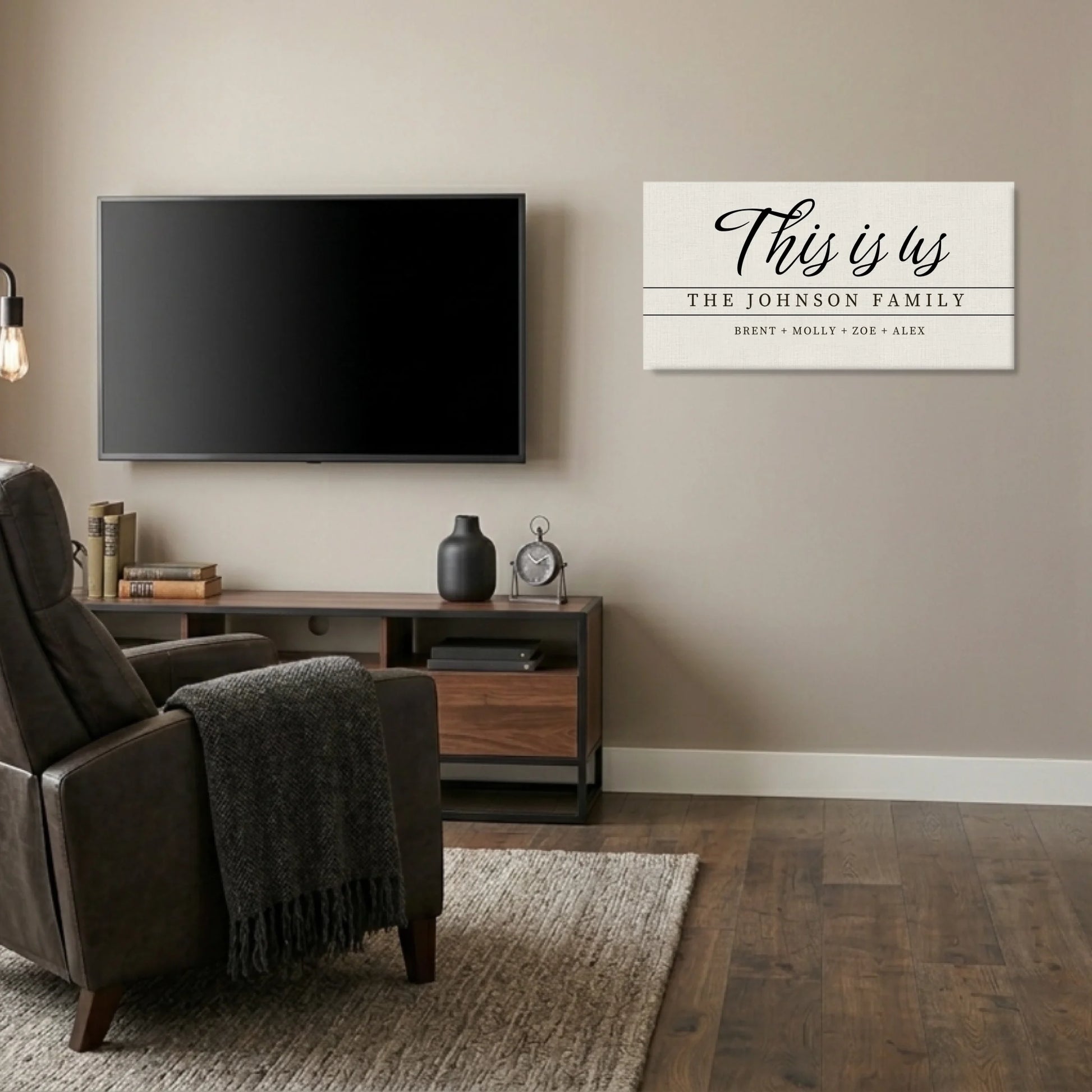 Man Cave Unframed Wide Format 2.1 Canvas Mockup