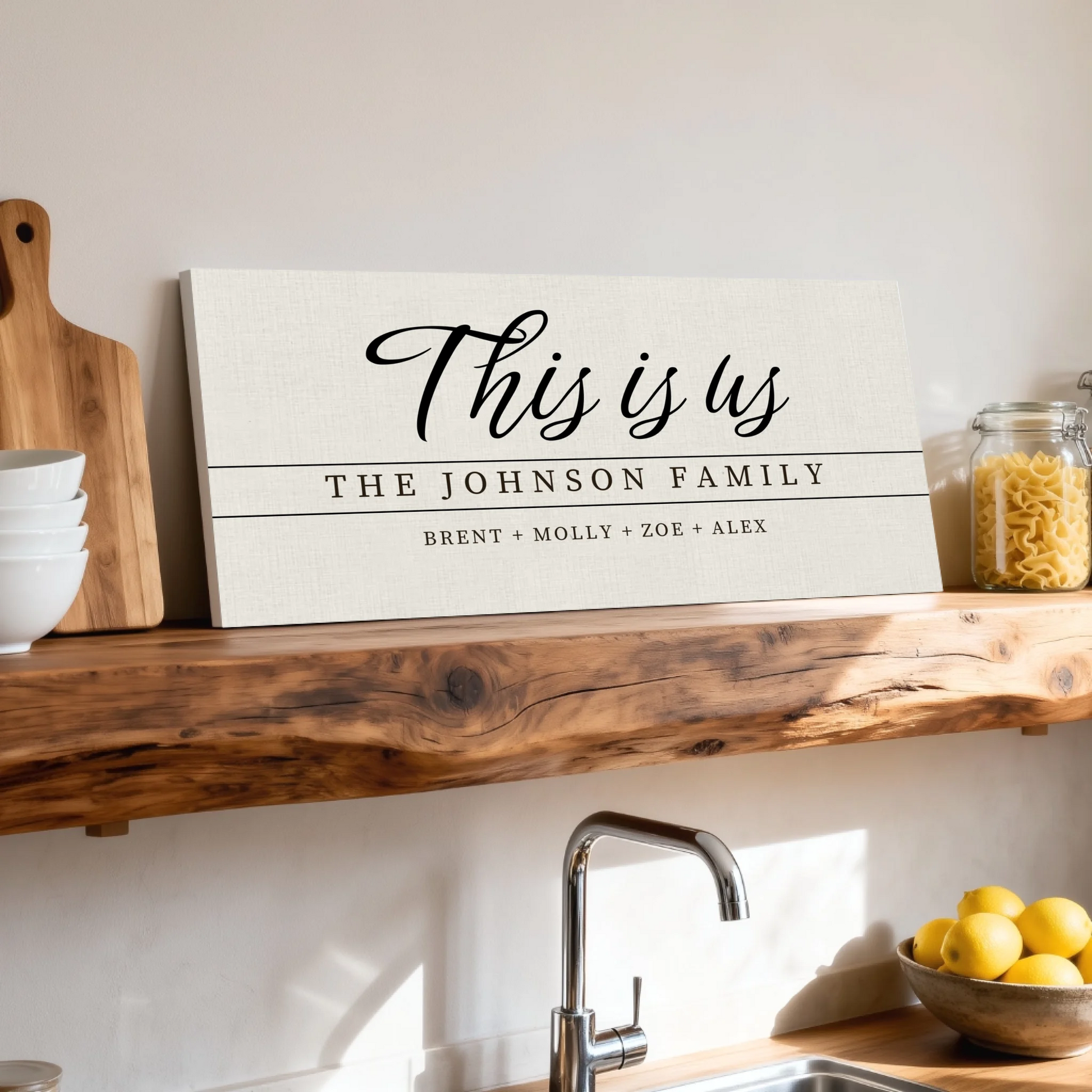 Shelf over kitchen sink unframed wide format 2.1
