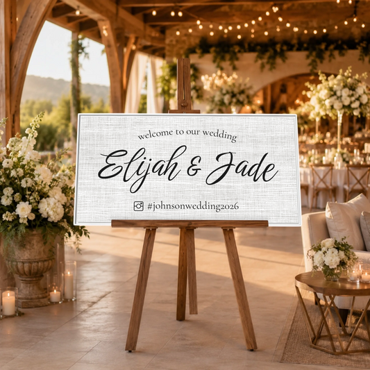 Indoor Wedding White Frame Wide Format 2.1 mockup