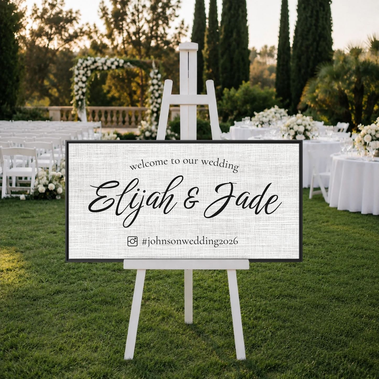 Outdoor Wedding Black Frame Wide Format 2.1 mockup