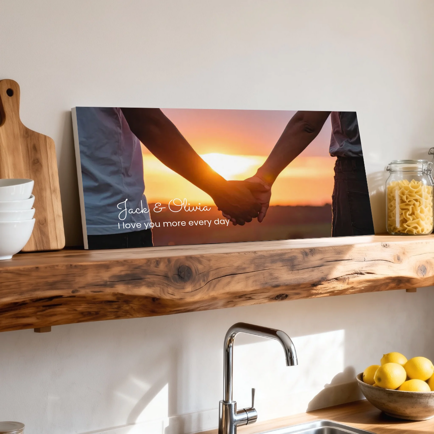 Shelf over kitchen sink unframed wide format 2.1
