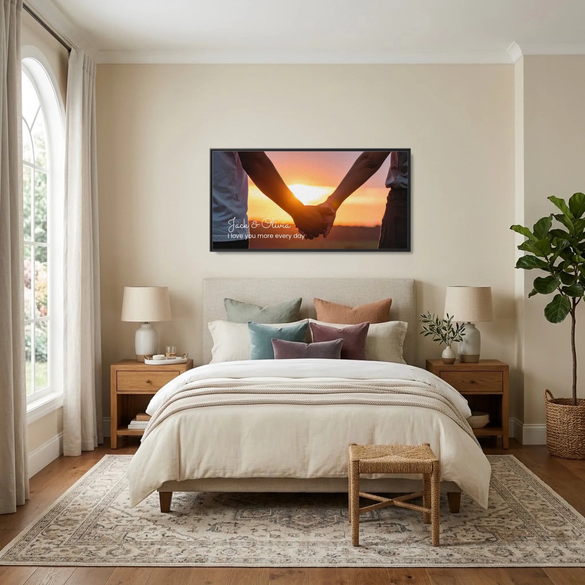 Bedroom - Nice Colors Black Framed Wide Format 2.1 Mockup