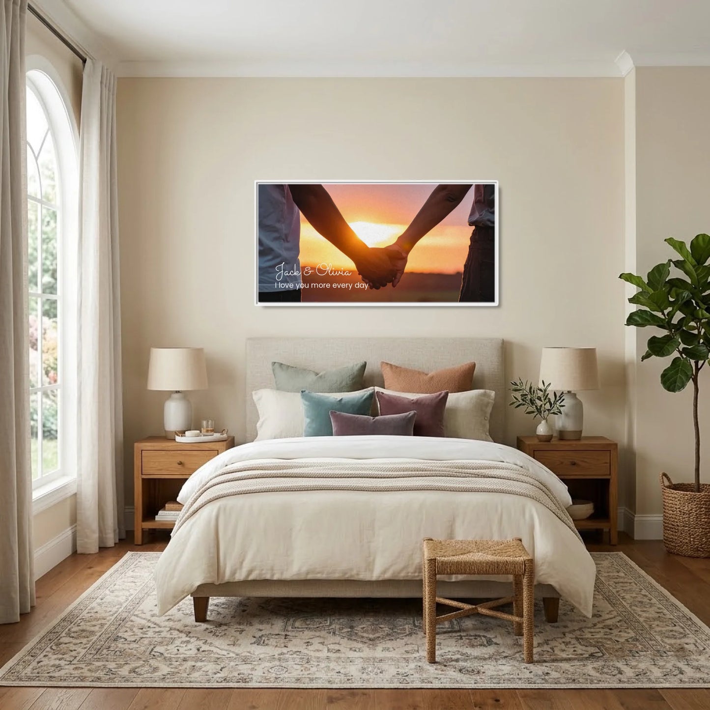 Bedroom - Nice Colors White Framed Wide Format 2.1 Mockup