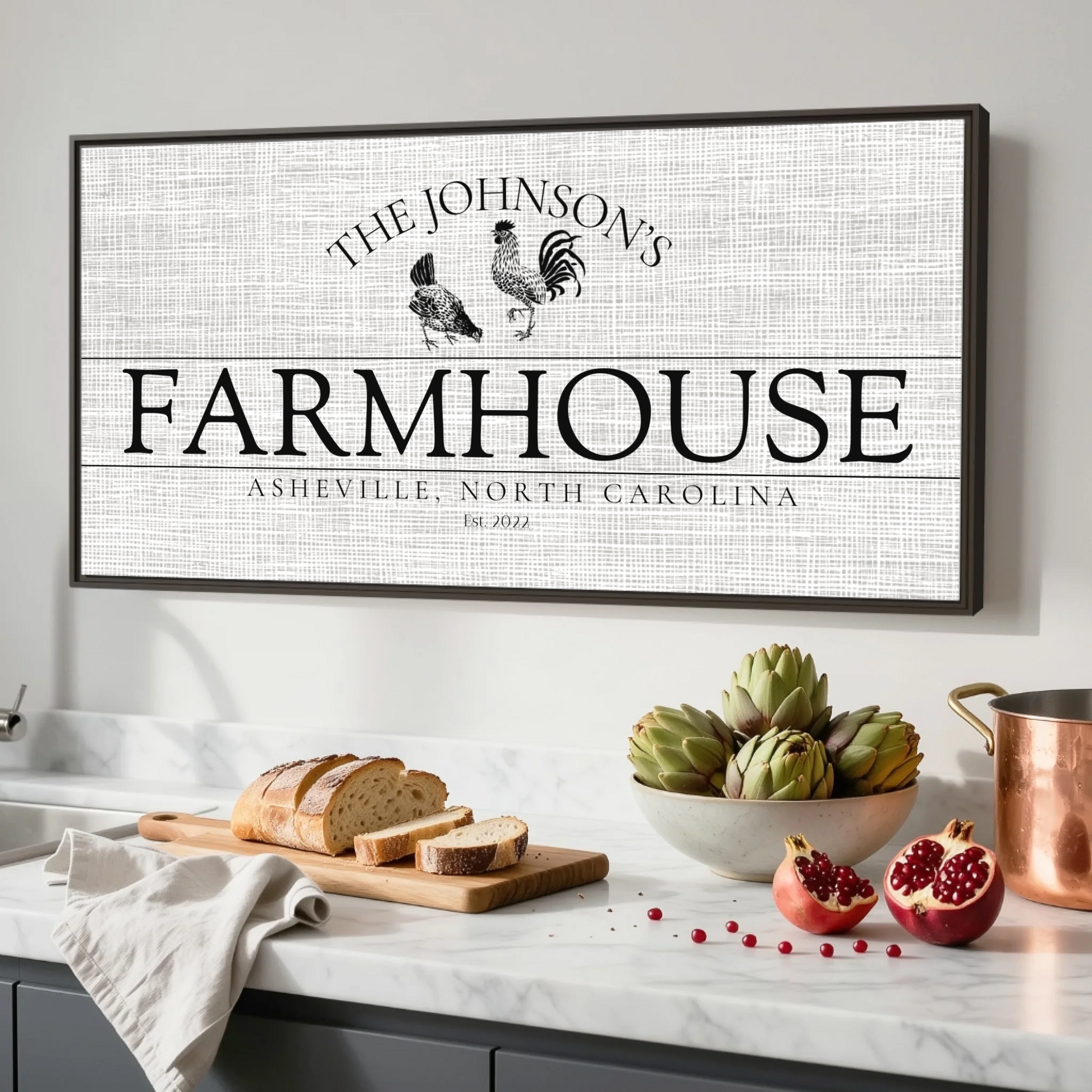 Kitchen Espresso Framed Wide Format 2.1 Canvas Mockup