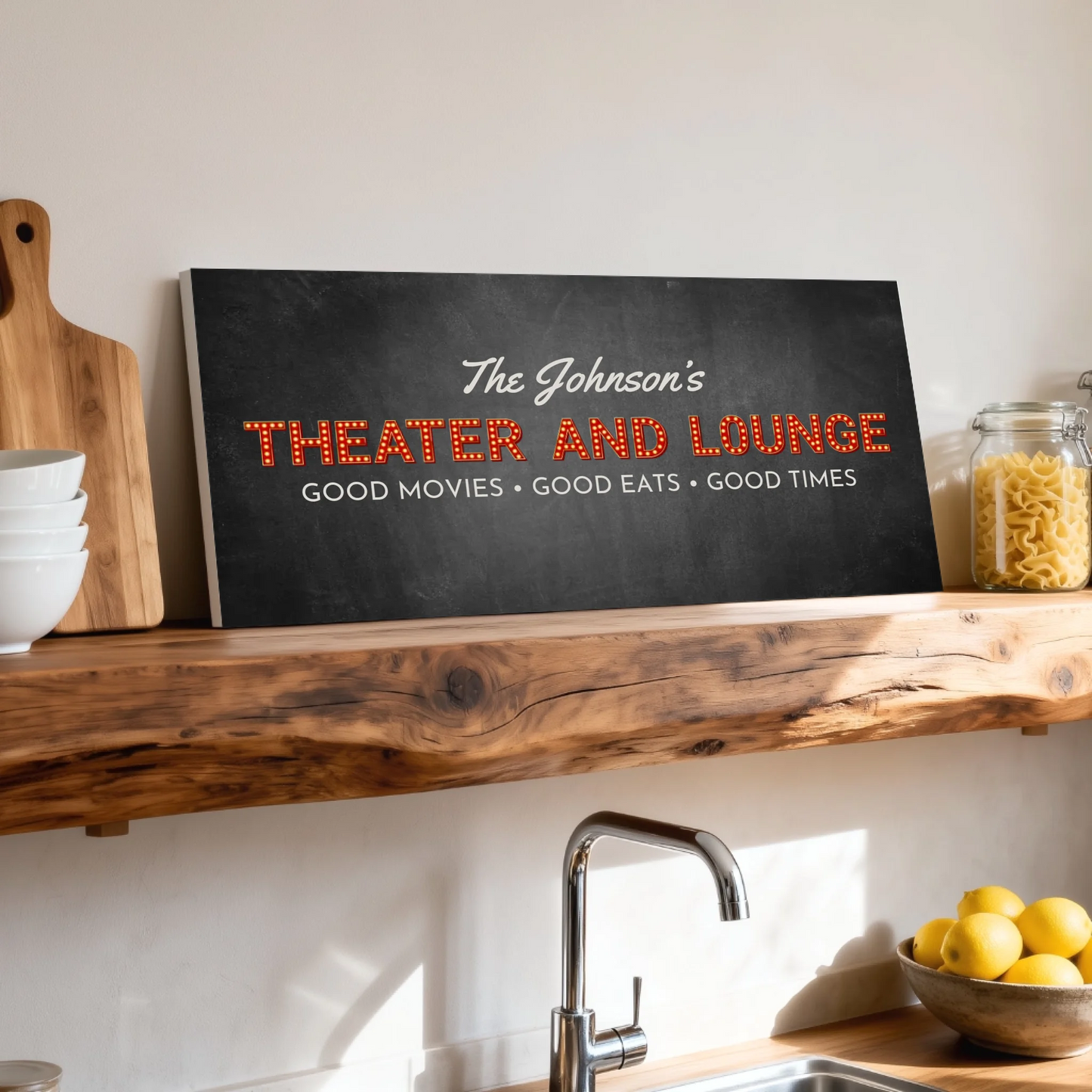 Shelf over kitchen sink unframed wide format 2.1