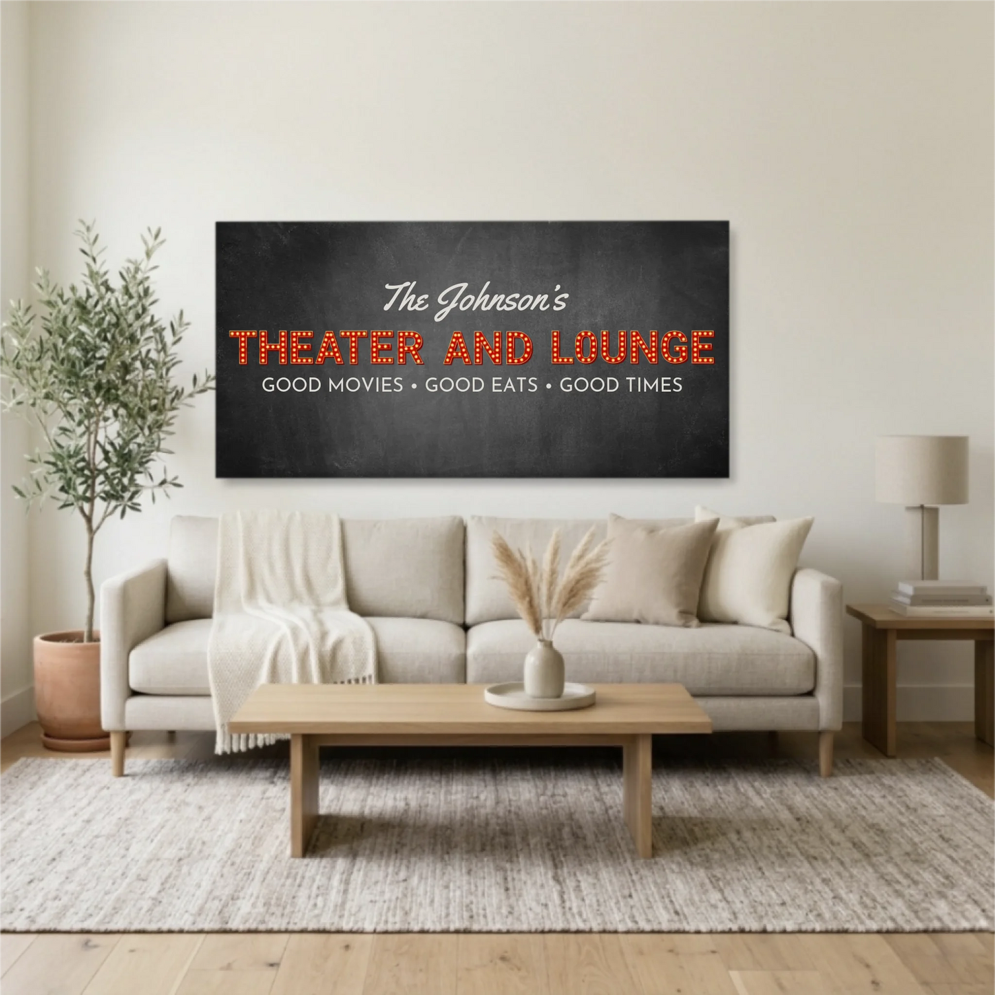 Living Room Unframed Wide Format 2.1 Mockup