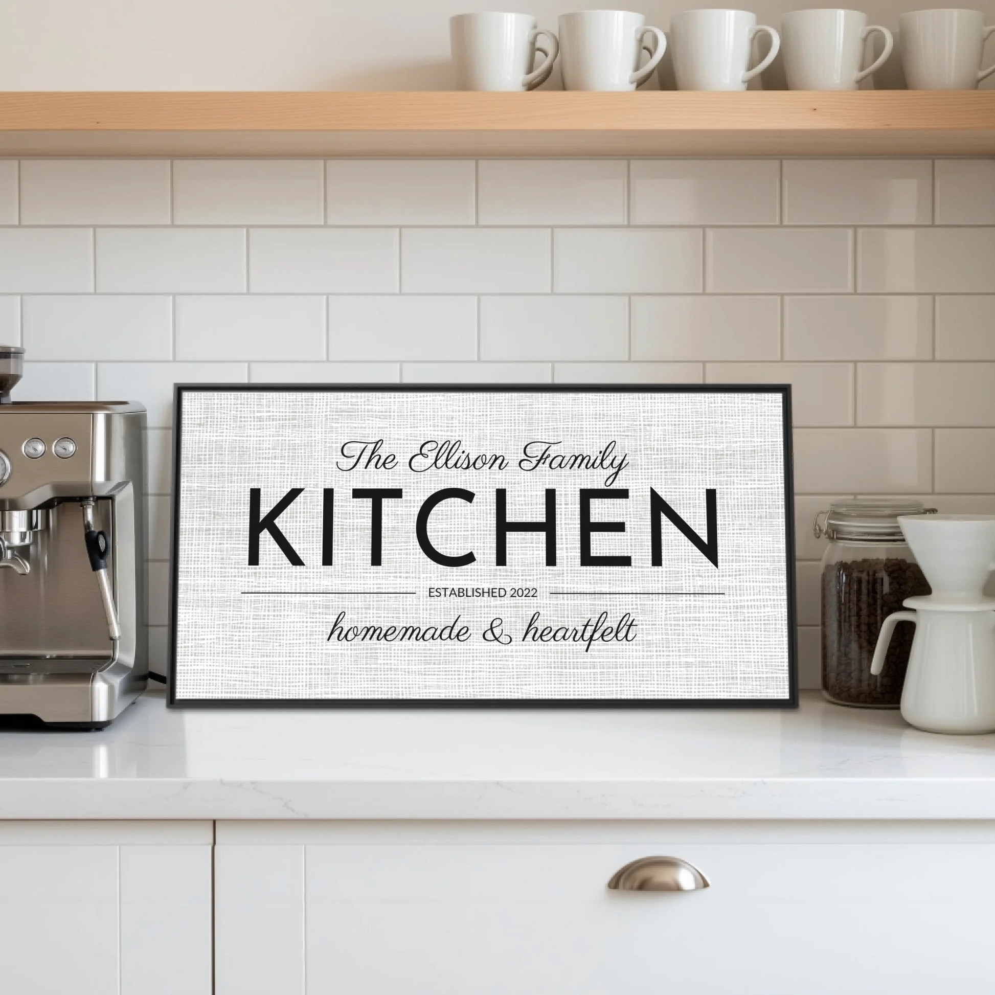 Coffee Bar:Kitchen black framed Wide Format 2.1