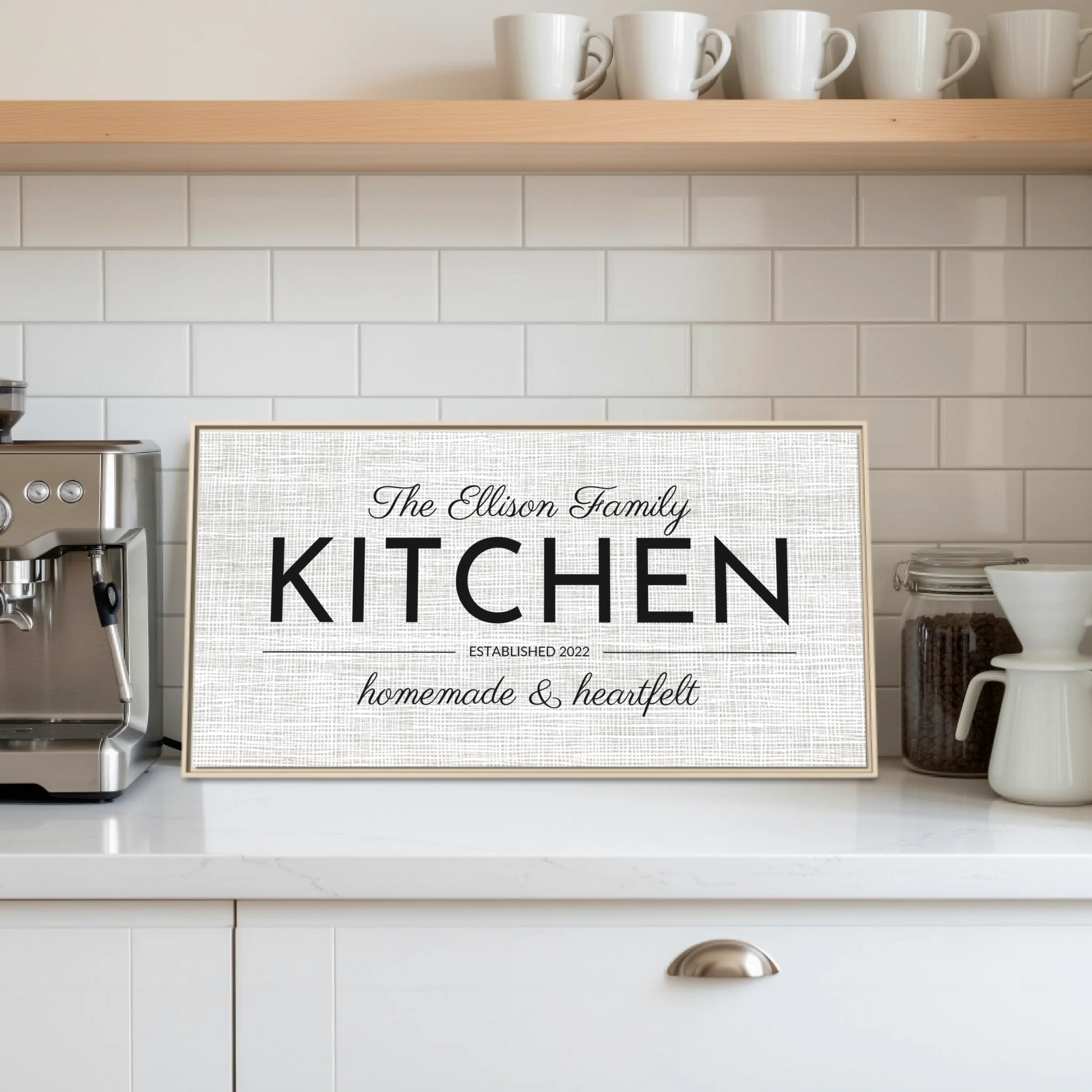 Coffee Bar:Kitchen Natural framed Wide Format 2.1