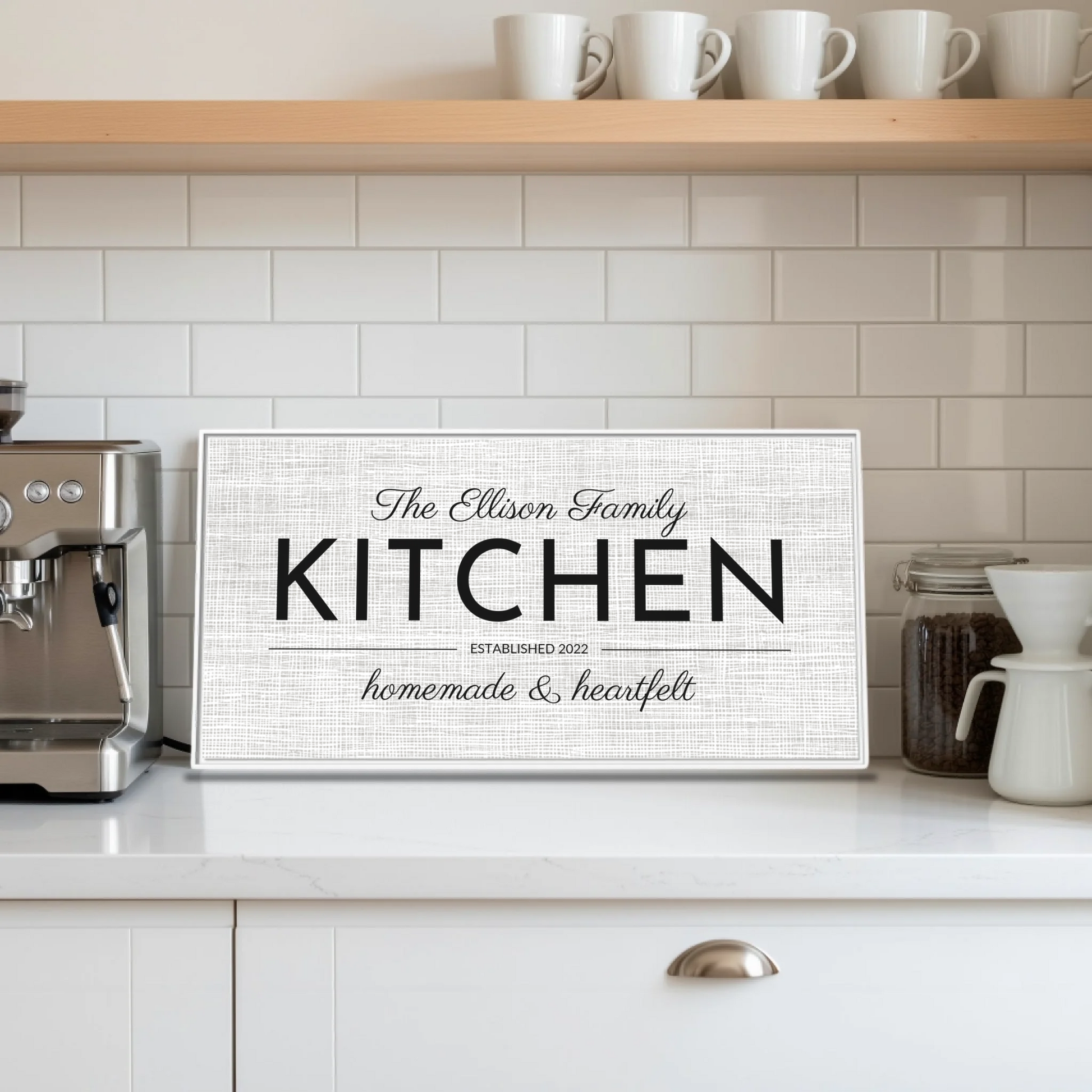 Coffee Bar:Kitchen White framed Wide Format 2.1