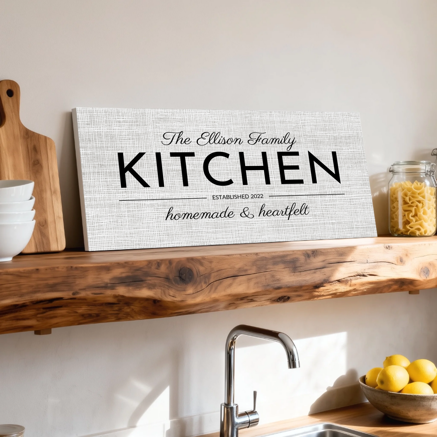 Shelf over kitchen sink unframed wide format 2.1