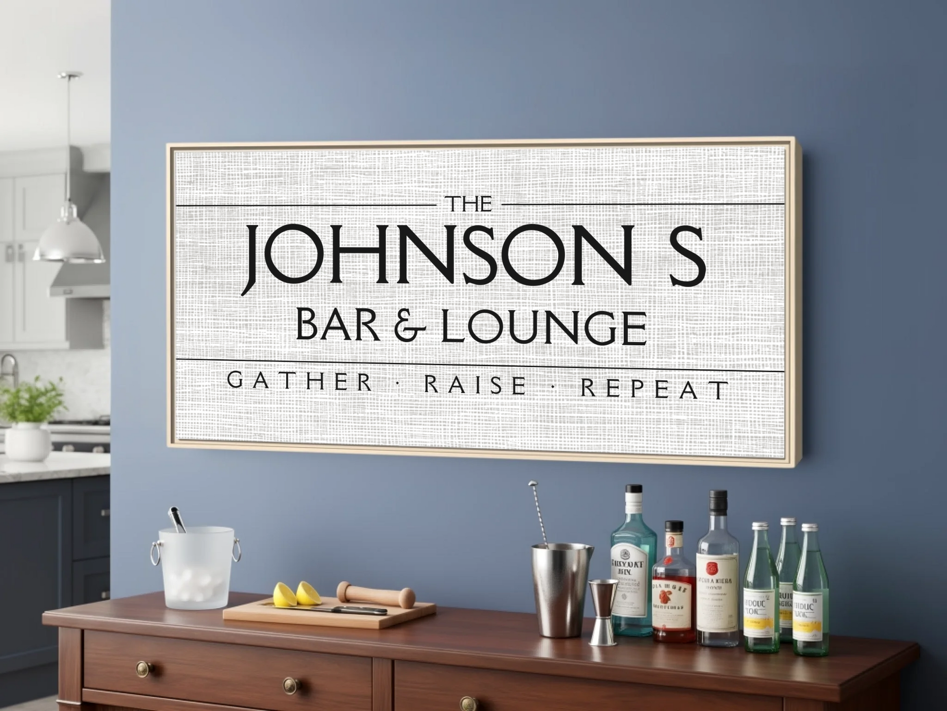 Bar Natural Frame wide format 2.1 mockup