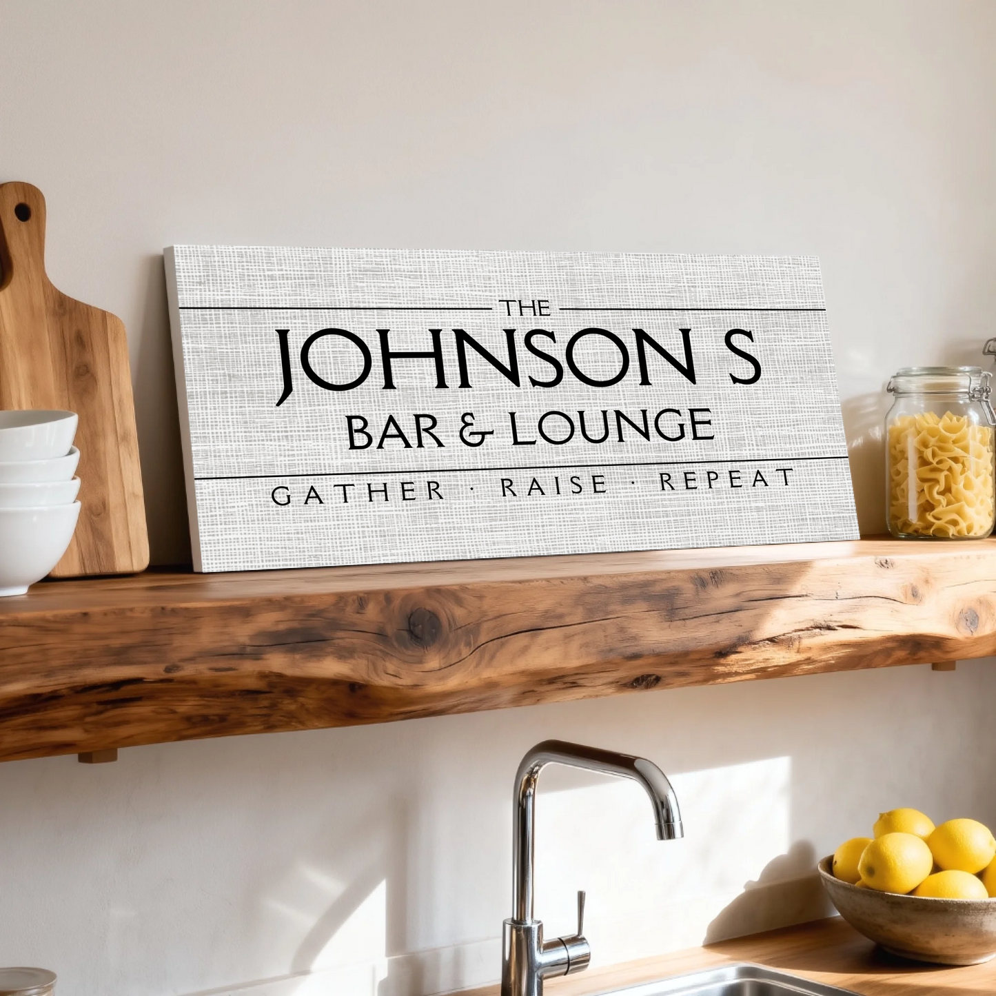 Shelf over kitchen sink unframed wide format 2.1