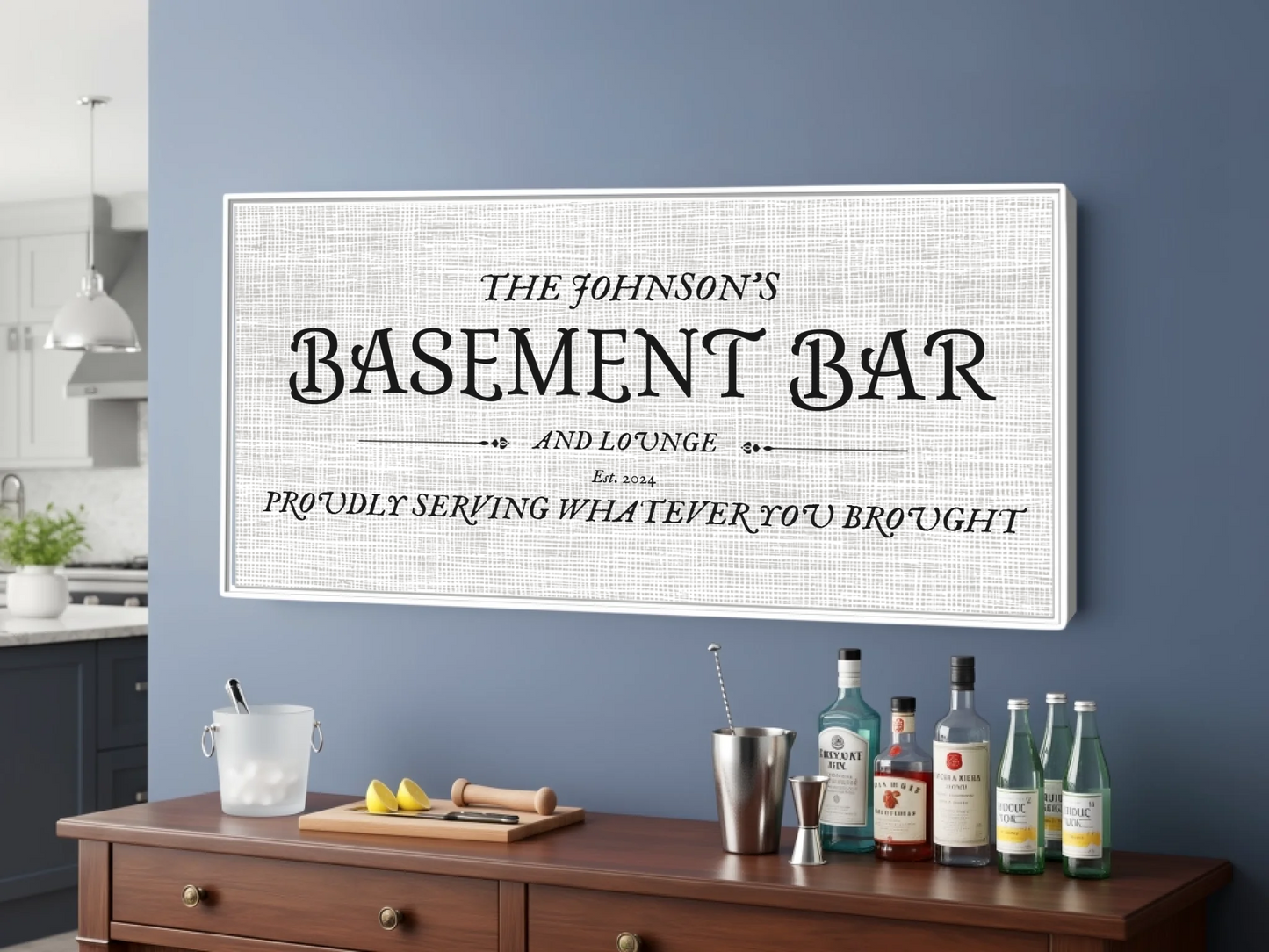 Bar White frame wide format 2.1 mockup