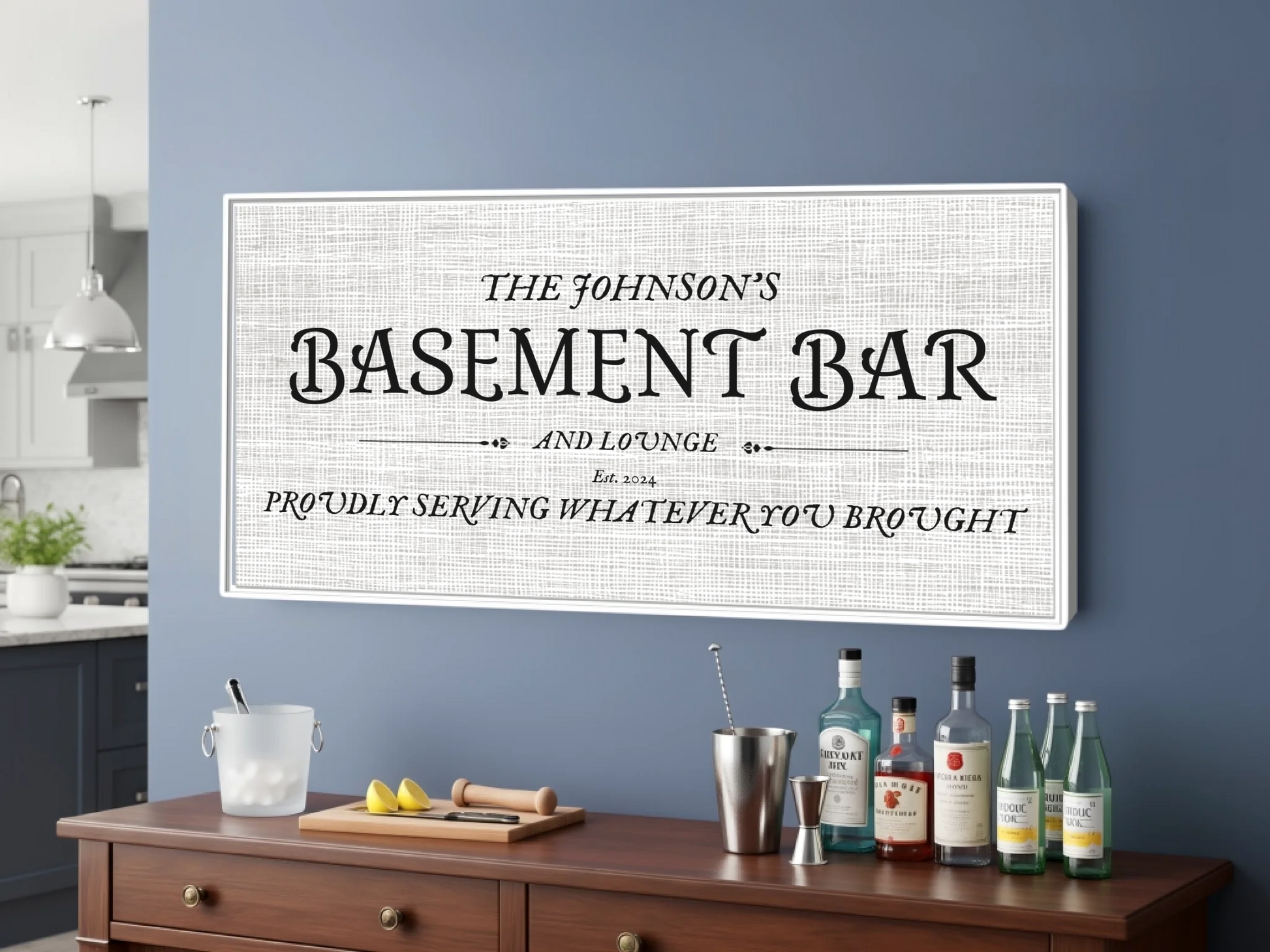 Bar White frame wide format 2.1 mockup