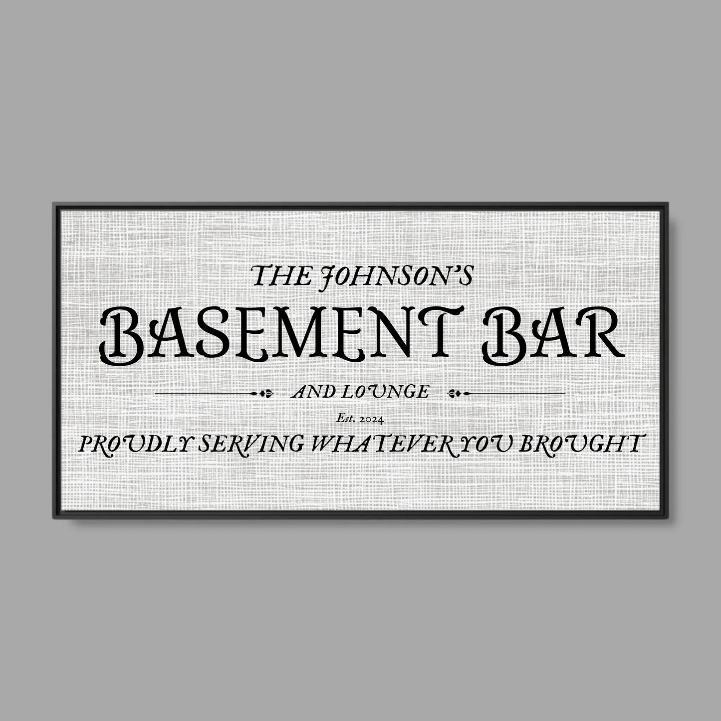 Black Frame Wide Format 2.1 Canvas for TIB