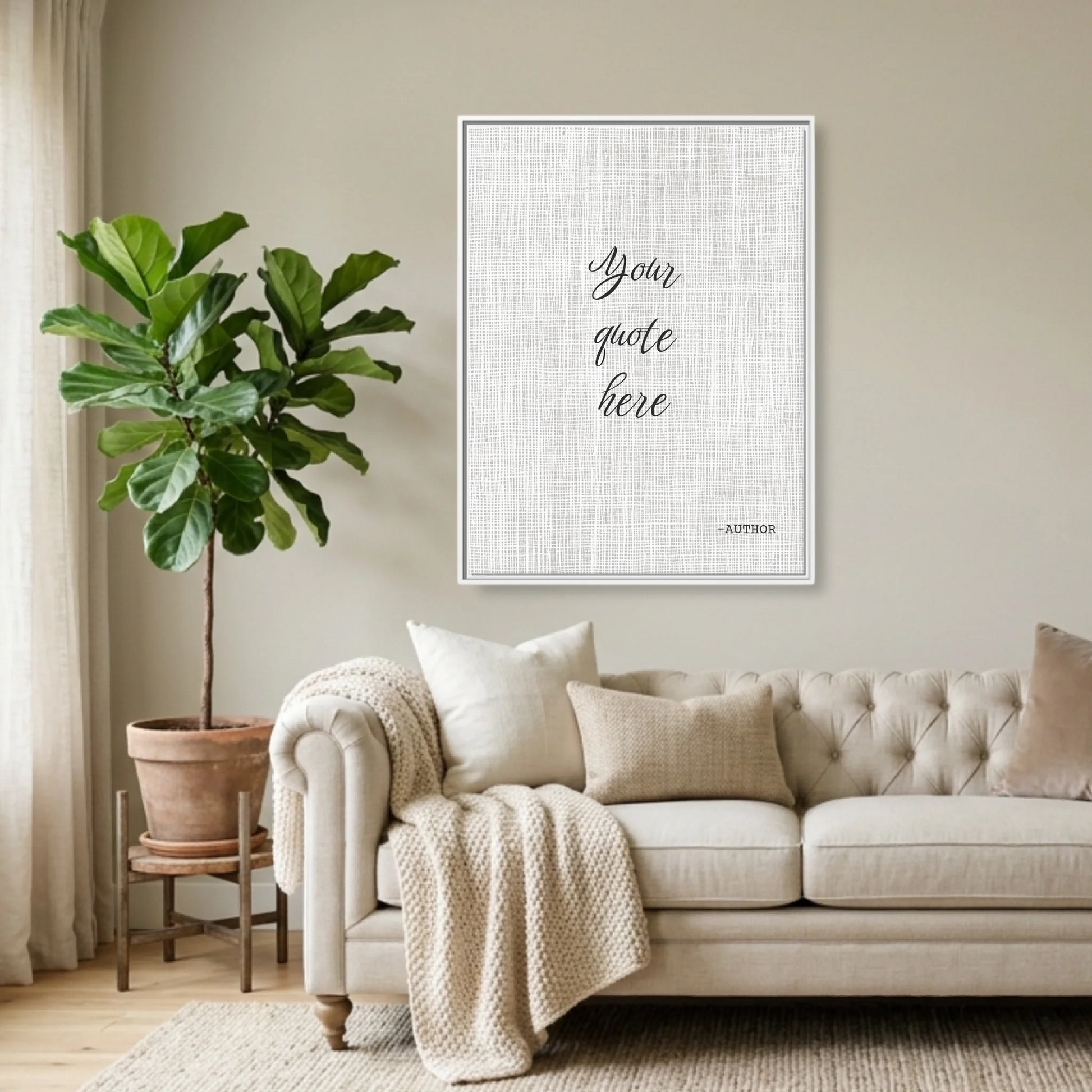 White Framed 30x40 (3.4) Vertical Rectangular Canvas