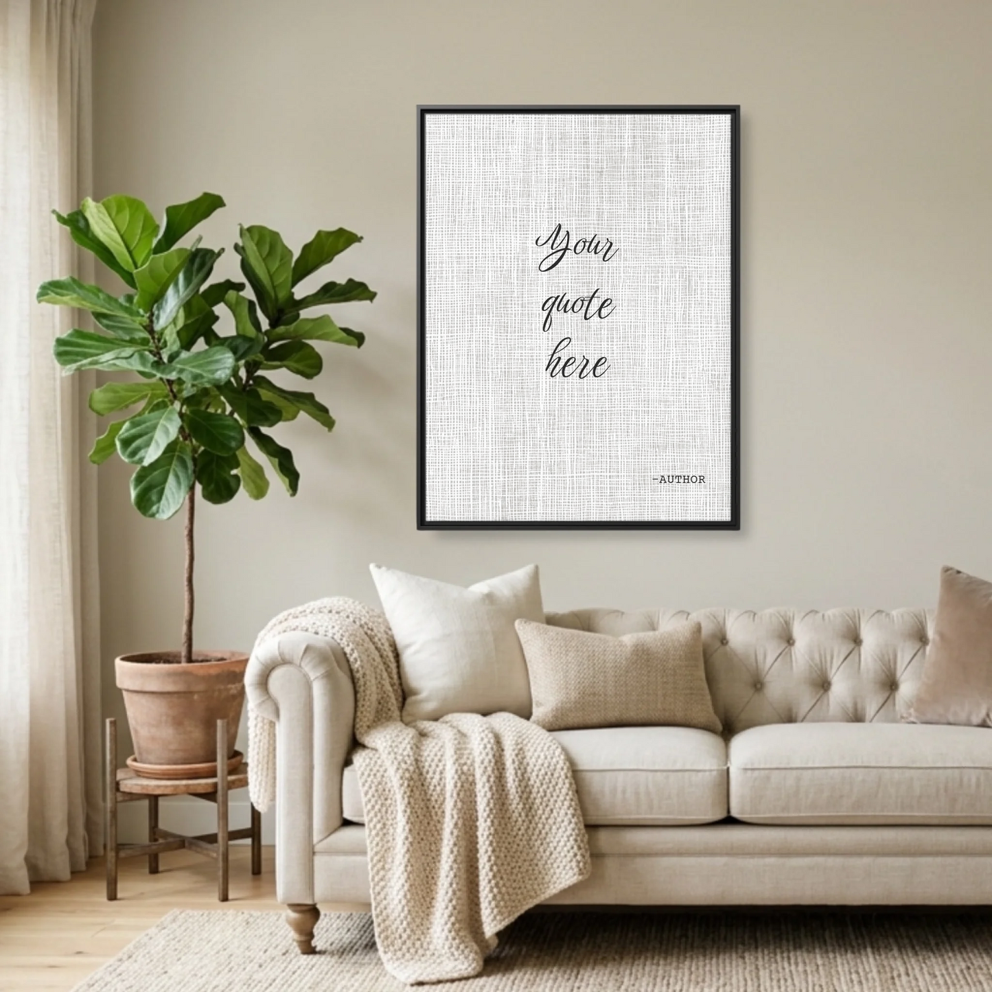 Black Framed 30x40 (3.4) Vertical Rectangular Canvas