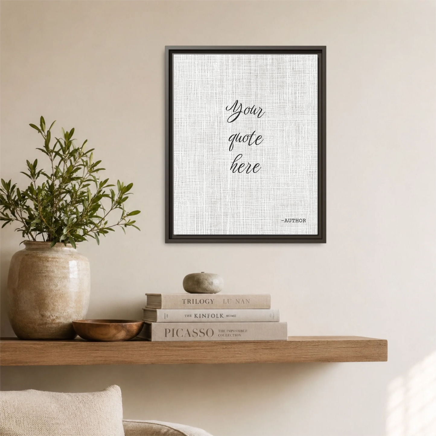 Espresso Framed 16x20 Vertical Canvas (4.5) Mockup For TIB