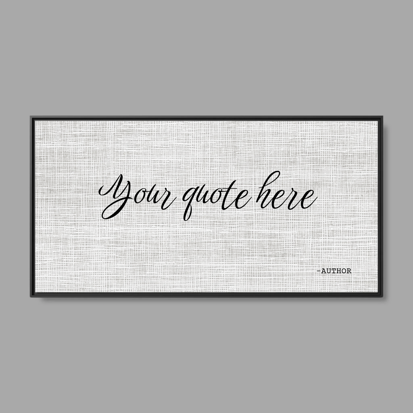 Black Frame Wide Format 2.1 Canvas for TIB