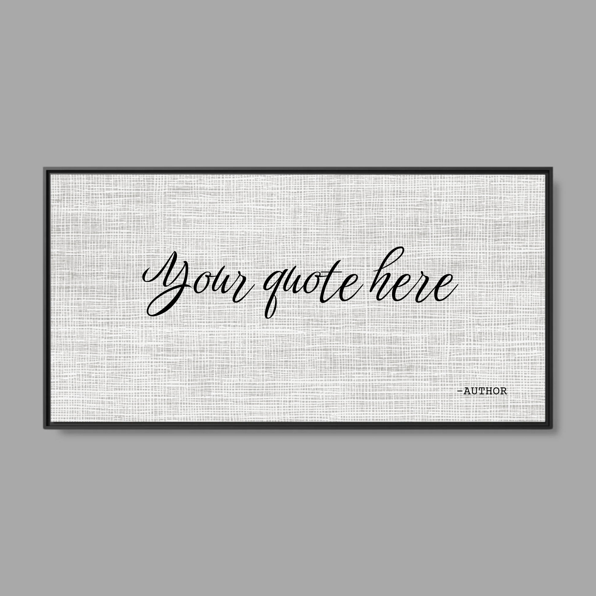 Black Frame Wide Format 2.1 Canvas for TIB