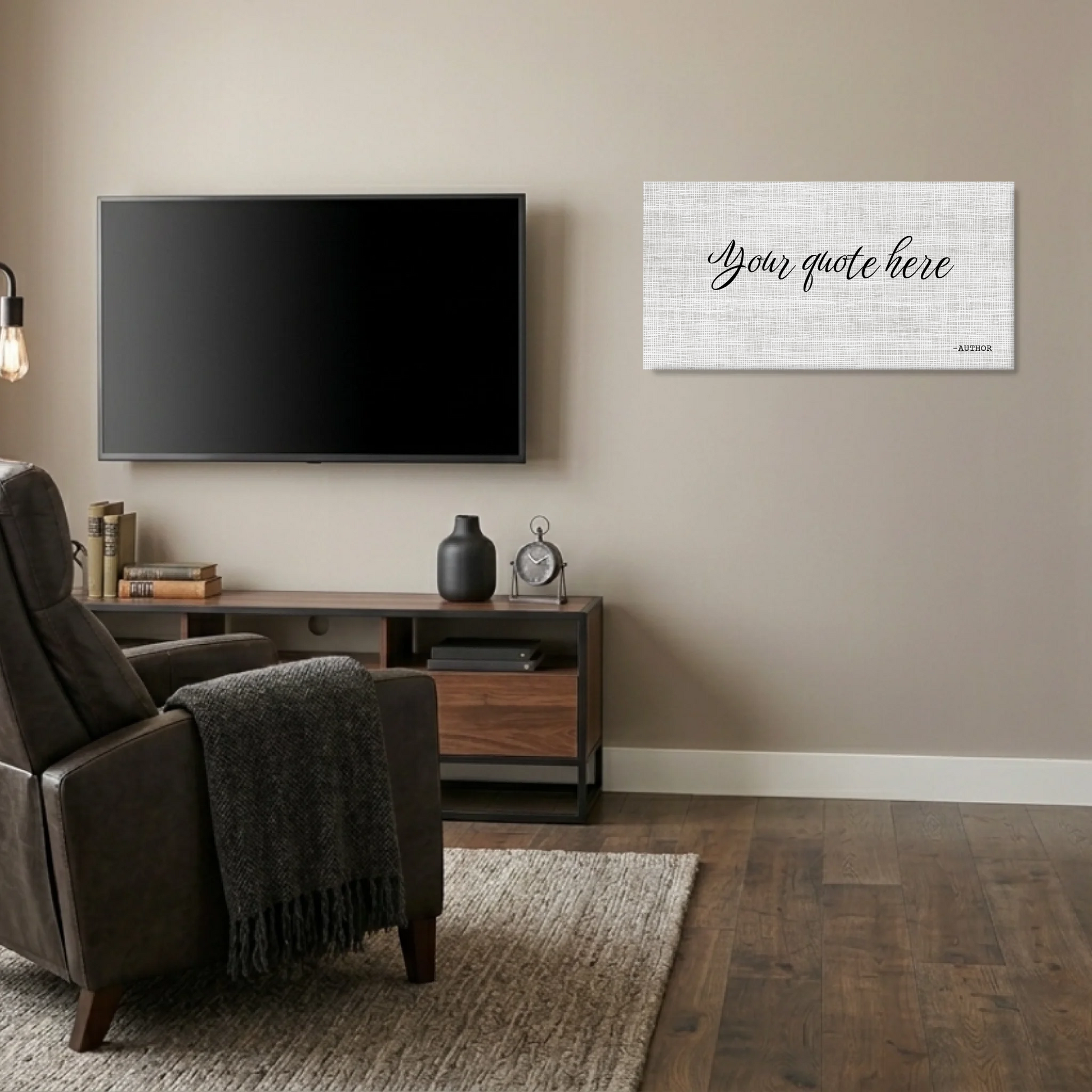 Man Cave Unframed Wide Format 2.1 Canvas Mockup