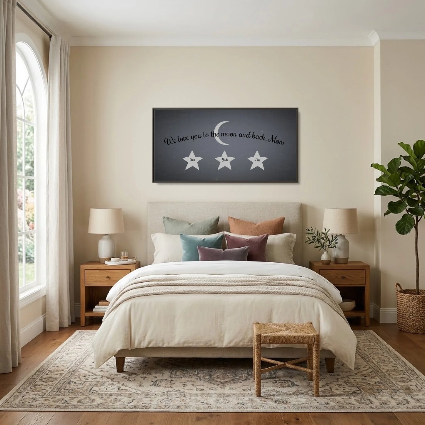 Bedroom - Nice Colors Espresso Framed Wide Format 2.1 Mockup