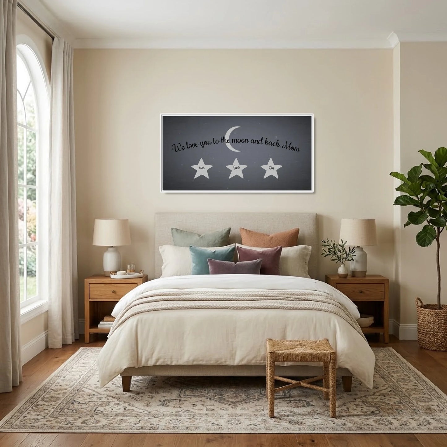 Bedroom - Nice Colors White Framed Wide Format 2.1 Mockup